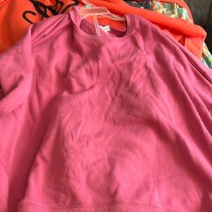 Ladies size large 12-14 pink sweat shirt